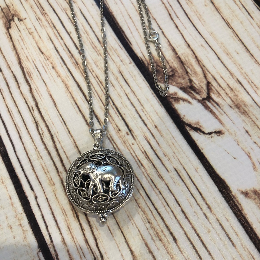 Elephant Locket Necklace